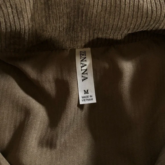 Zenana Mocha brown Corduory Shaket oversized - Picture 4 of 4